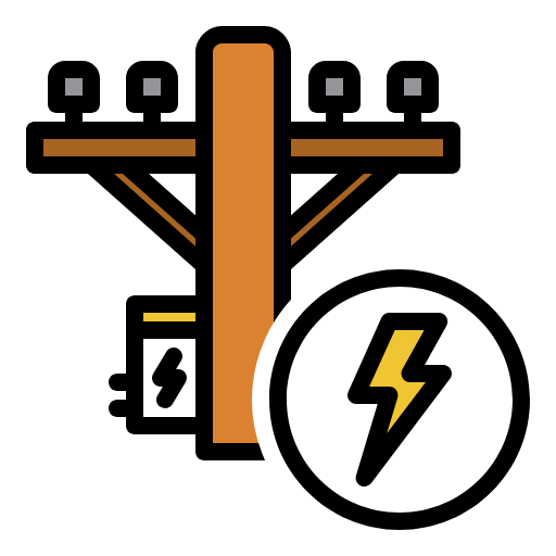 Proyectos y obras eléctricas service icon reference